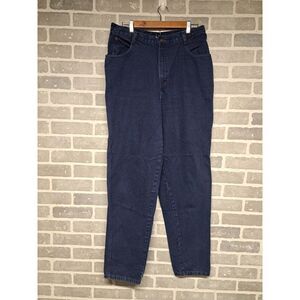 Gitano Womens Vintage 80s Mom Jean High Rise Tapered Leg Dark Blue Size 16